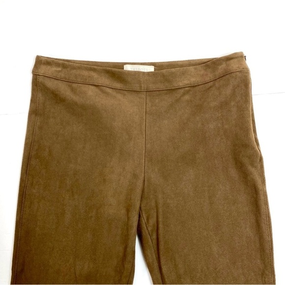 TALBOTS Faux Suede Academia Leggings in Camel tan Brown Size 8 Petite - Picture 3 of 10